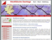 Tablet Screenshot of dachtage-westfalen.de